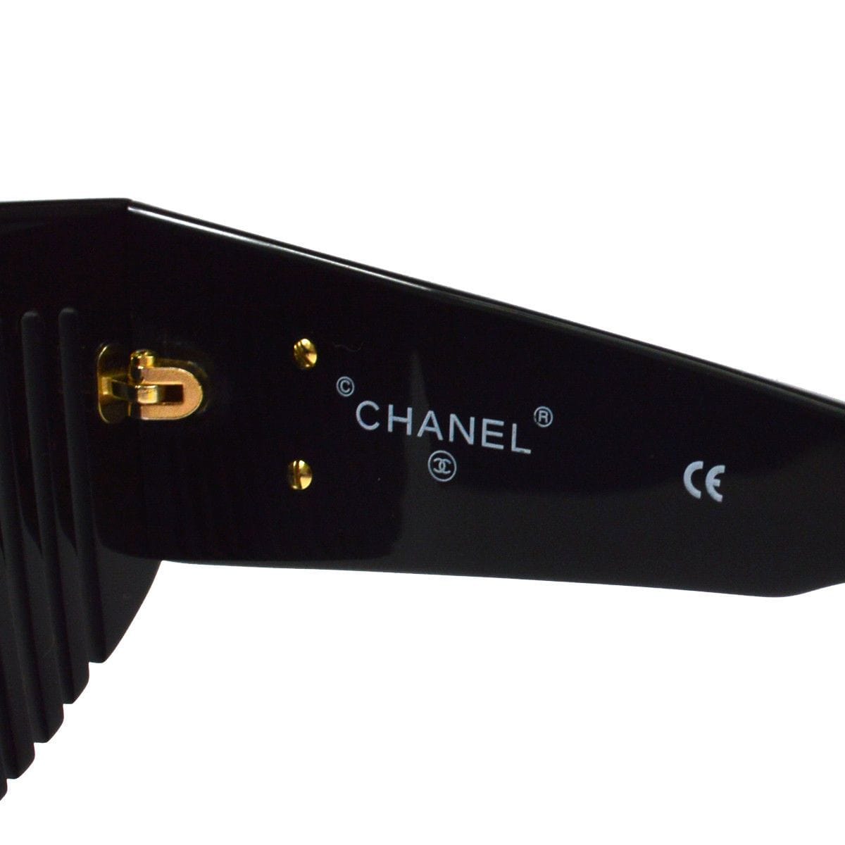 Chanel Cat Eye Sunglasses - Acetate, Tweed and Diamanté, Black - Polarized - UV Protected - Women's Sunglasses - 9129 C888/S6