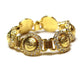 Vintage Gold Gianni Versace Medusa Head Coin Bracelet with Crystal Accents RSTKD Vintage