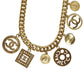 Vintage Heavy Multi Pendent Chanel Cuban Link Chain RSTKD Vintage