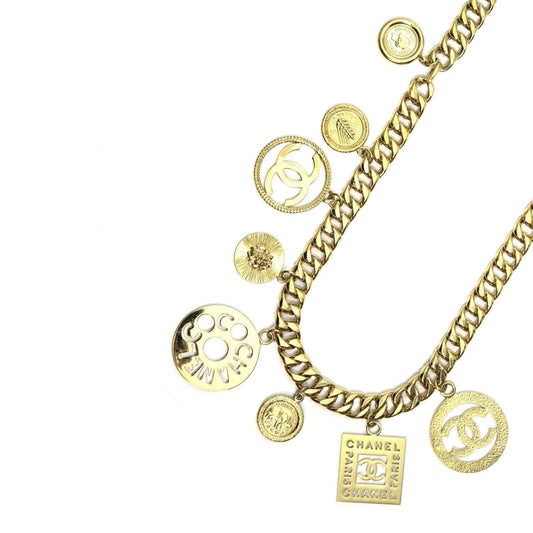 Vintage Heavy Multi Pendent Chanel Cuban Link Chain RSTKD Vintage