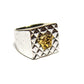 Vintage Silver/ Gold Quilted Gianni Versace Medusa Head Pinky Ring RSTKD Vintage