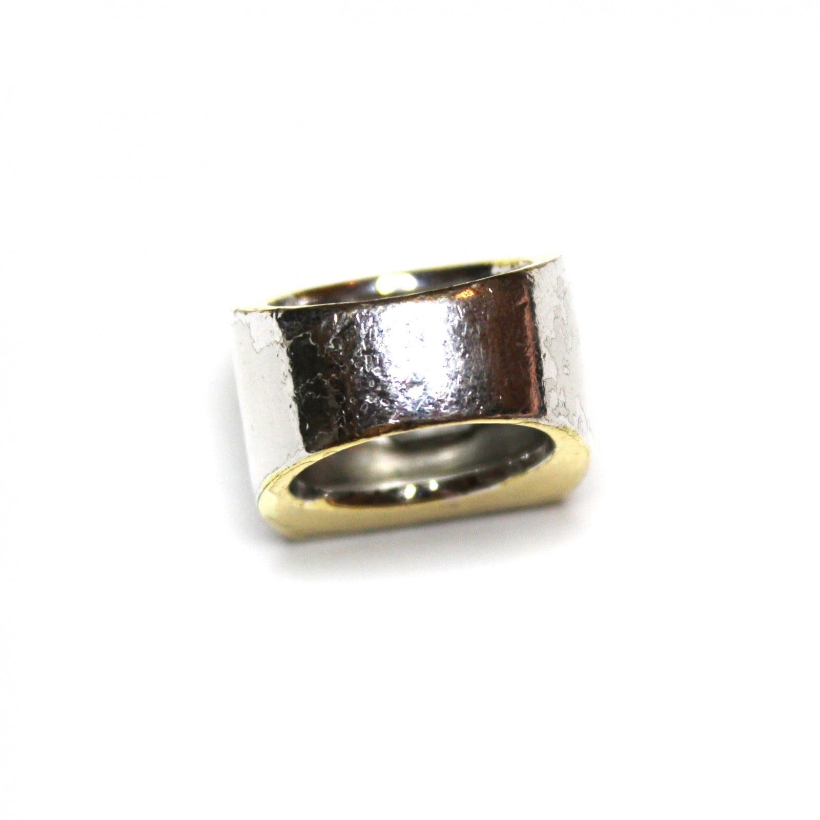 Vintage Silver/ Gold Quilted Gianni Versace Medusa Head Pinky Ring RSTKD Vintage