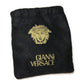 Vintage Silver/ Gold Quilted Gianni Versace Medusa Head Pinky Ring RSTKD Vintage
